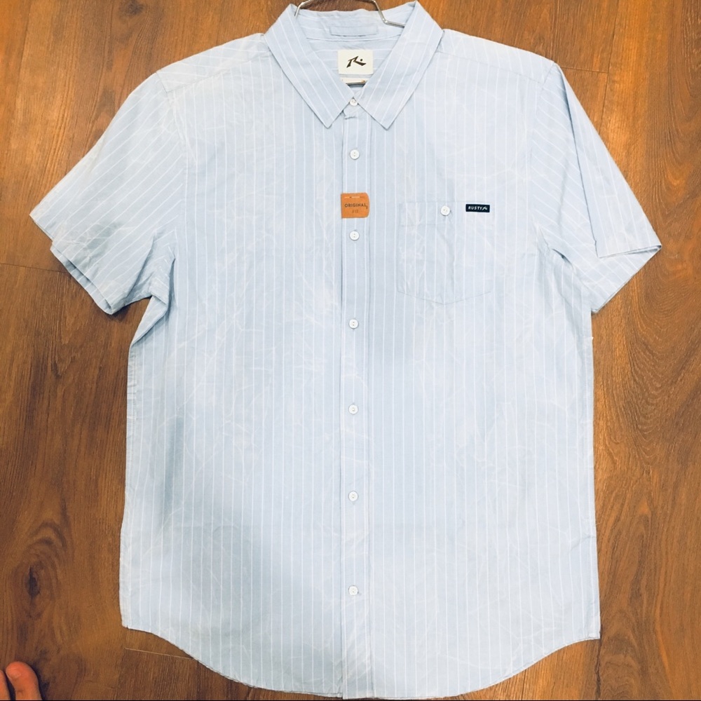 Rusty mineral washed button down shirt NWT